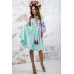 Embroidered Wrap Around Dress "Colouring" Mint